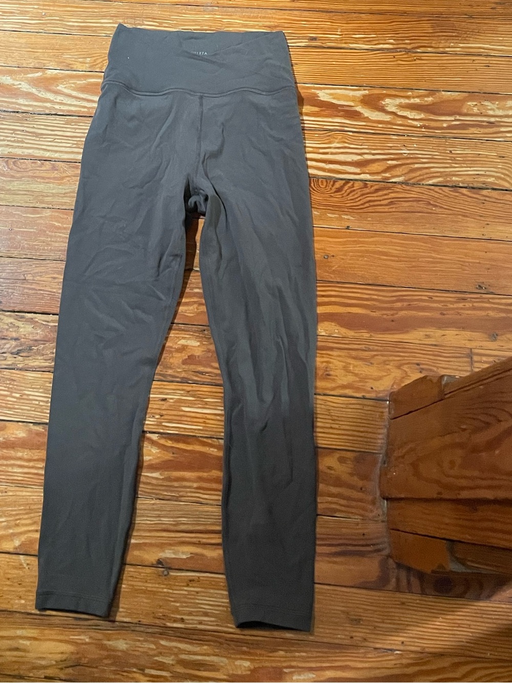 Athleta S High-Waist Cross Front Gray Leggings